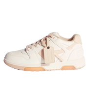OFF-WHITE OOO Leather White Light Pink Beige Beige
