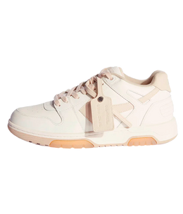 OFF-WHITE OOO Leather White Light Pink Beige Beige