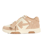 OFF-WHITE Out Of Office OOO Low Tops Beige Natural Suede