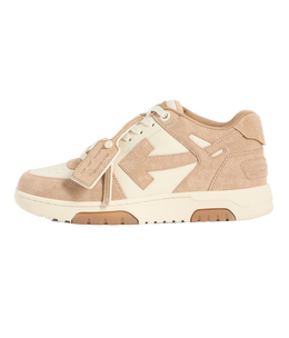 OFF-WHITE Out Of Office OOO Low Tops Beige Natural Suede