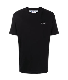 OFF-WHITE Text Logo Caravaggio Saint Jerome Writing Arrows Slim Fit T-Shirt Black/White